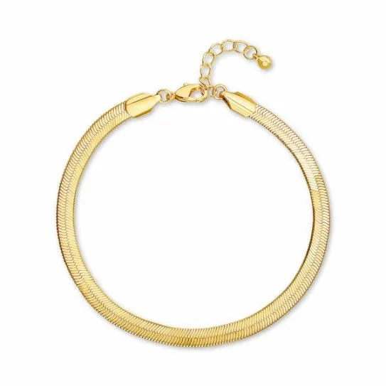 Accessories HERRINGBONE ANKLET GOLD Gold Steve Madden Jewelry