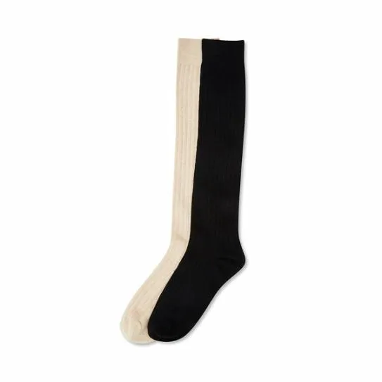 Accessories RIBBED KNEE HIGH SOCKS BLACKTAN Black Tan Steve Madden Socks and Tights