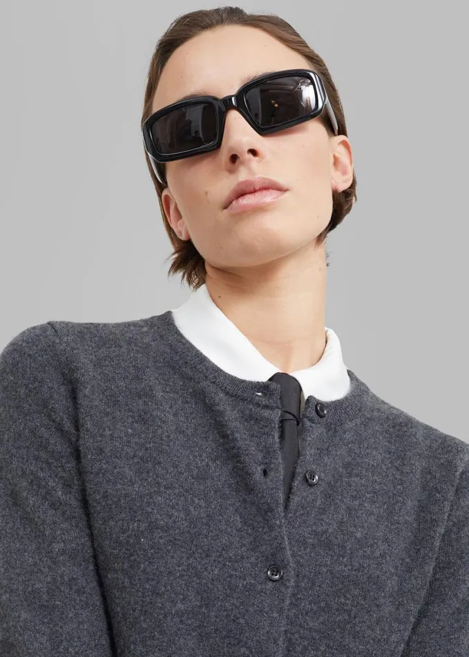 Accessories WomenMen The Frankie Shop Port Tanger Mektoub Sunglasses 8211 Black AcetateBlack Lens