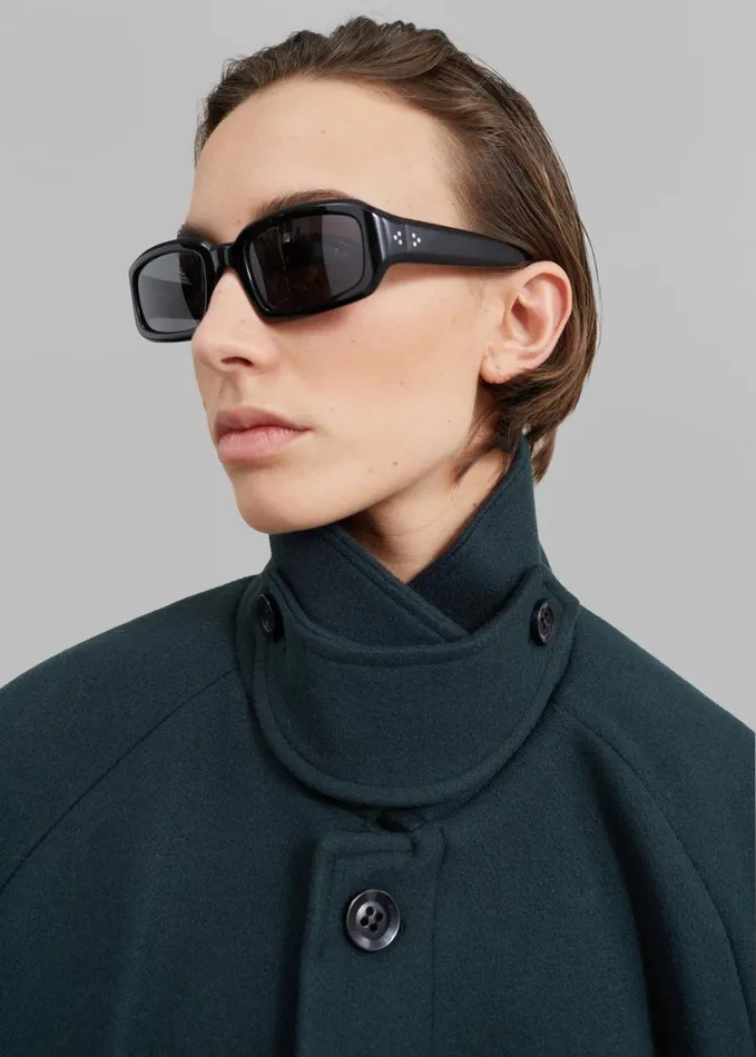 Accessories WomenMen The Frankie Shop Port Tanger Mektoub Sunglasses 8211 Black AcetateBlack Lens