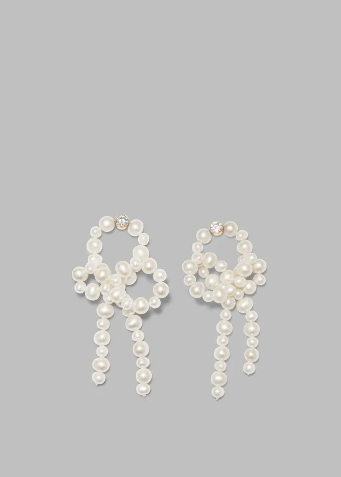 Accessories Women The Frankie Shop Completedworks LoopTheLoop Earrings 8211 PearlGold Vermeil