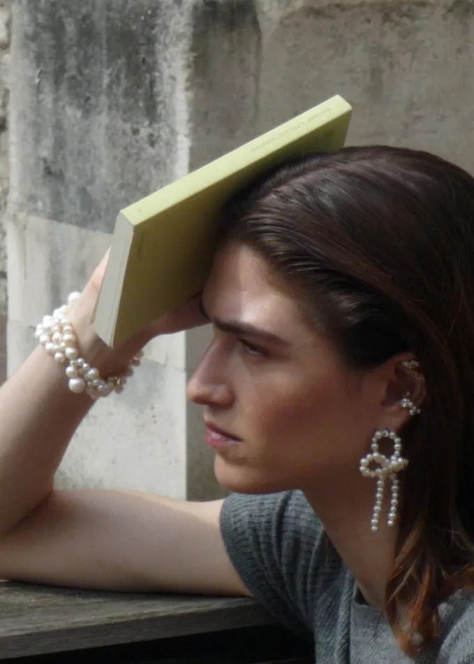 Accessories Women The Frankie Shop Completedworks LoopTheLoop Earrings 8211 PearlGold Vermeil