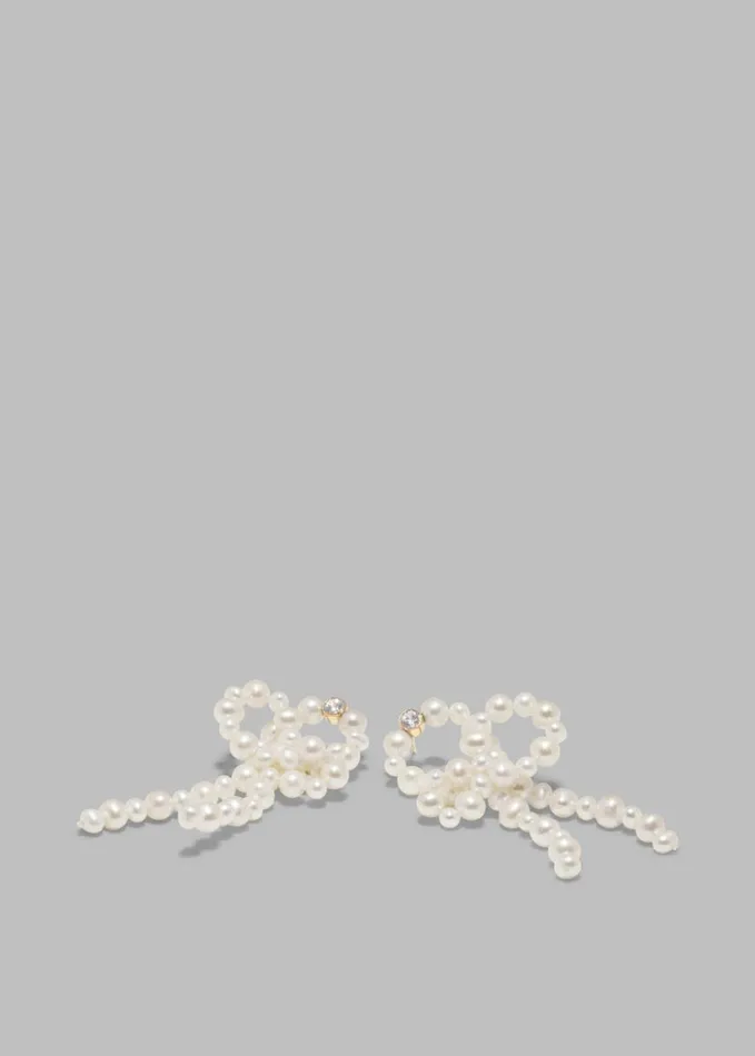 Accessories Women The Frankie Shop Completedworks LoopTheLoop Earrings 8211 PearlGold Vermeil