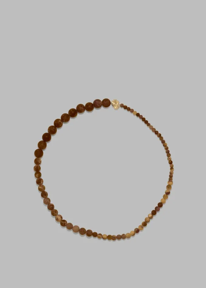 Accessories Women The Frankie Shop Completedworks Necklace Tiger039s Eye 8211 Gold