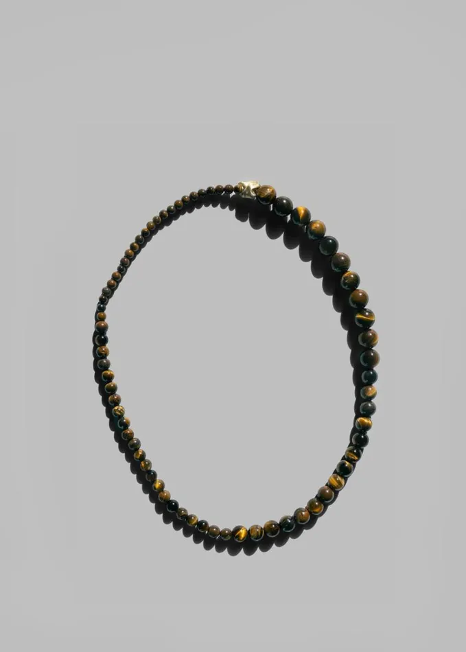 Accessories Women The Frankie Shop Completedworks Necklace Tiger039s Eye 8211 Gold