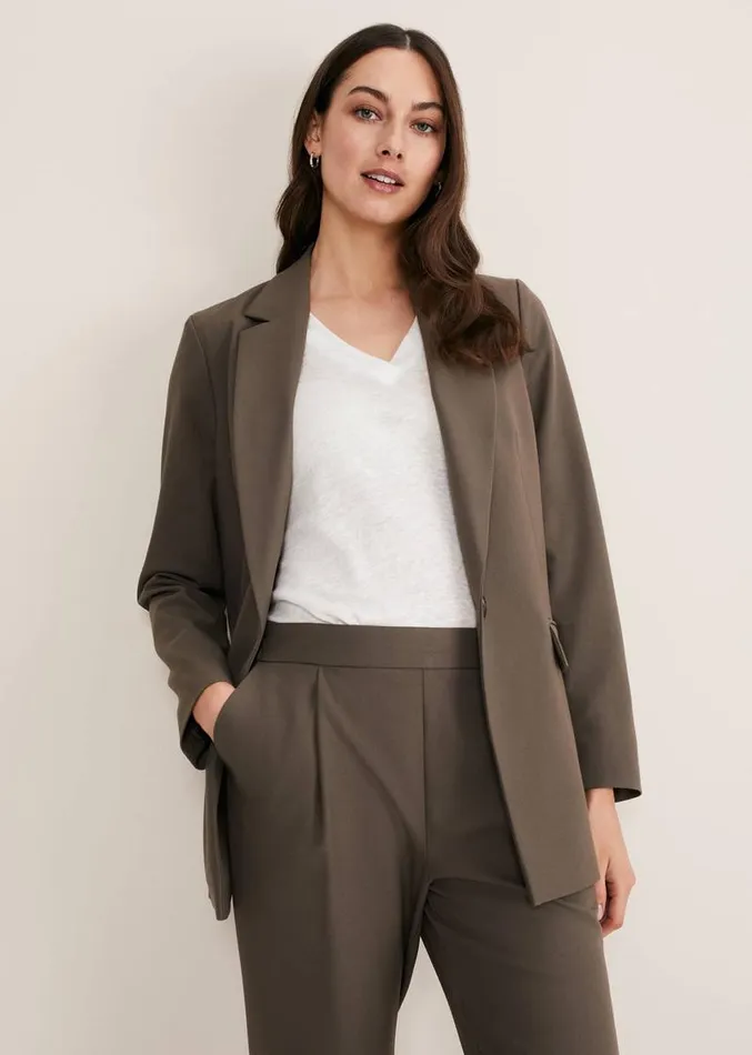Adela Soft Blazer Khaki Women Phase Eight Jackets
