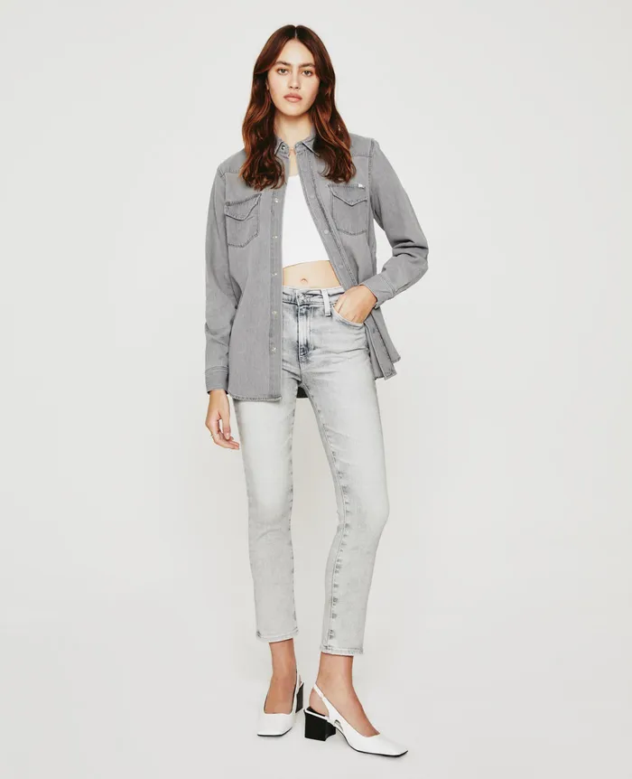 AG Jeans Denim Women Mari Crop VP AVALANCHE