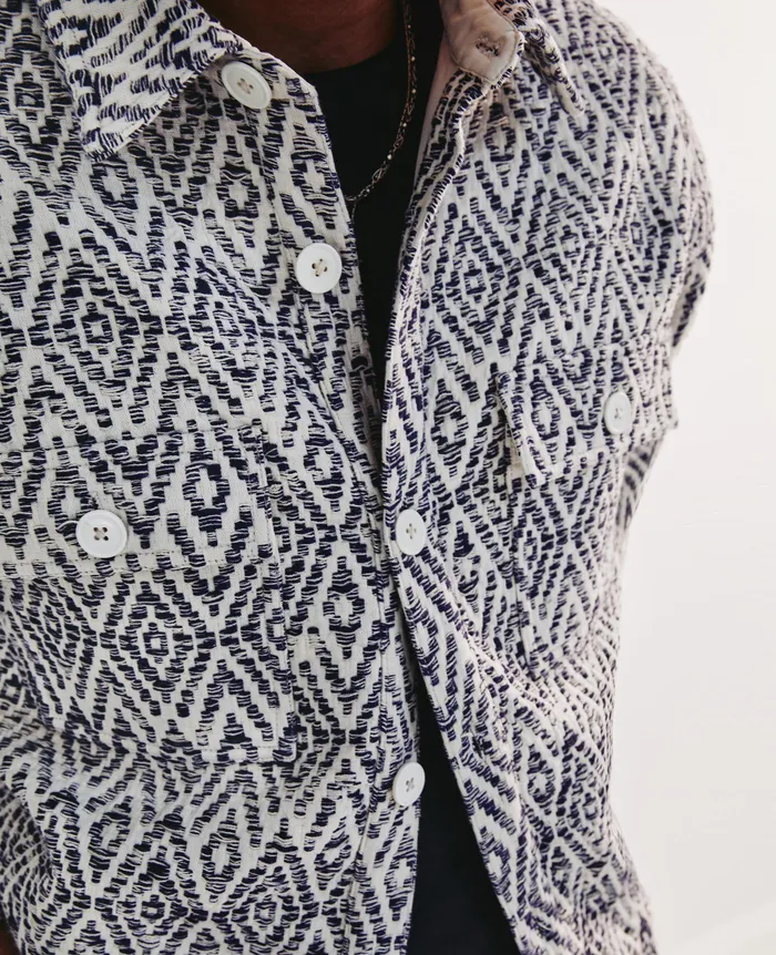 AG Jeans Jackets Men Nolan Jacket DIAMOND CHEVRON BLUE MULTI AG Jeans Jackets Men Nolan Jacket DIAMOND CHEVRON BLUE MULTI