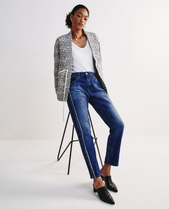 AG Jeans Jackets Women Harris Jacket DIAMOND CHEVRON BLUE MULTI AG Jeans Jackets Women Harris Jacket DIAMOND CHEVRON BLUE MULTI