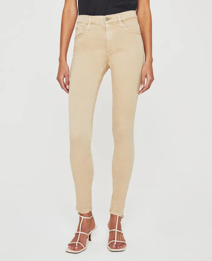 AG Jeans Pants Women Farrah Skinny SULFUR TOASTED ALMOND AG Jeans Pants Women Farrah Skinny SULFUR TOASTED ALMOND