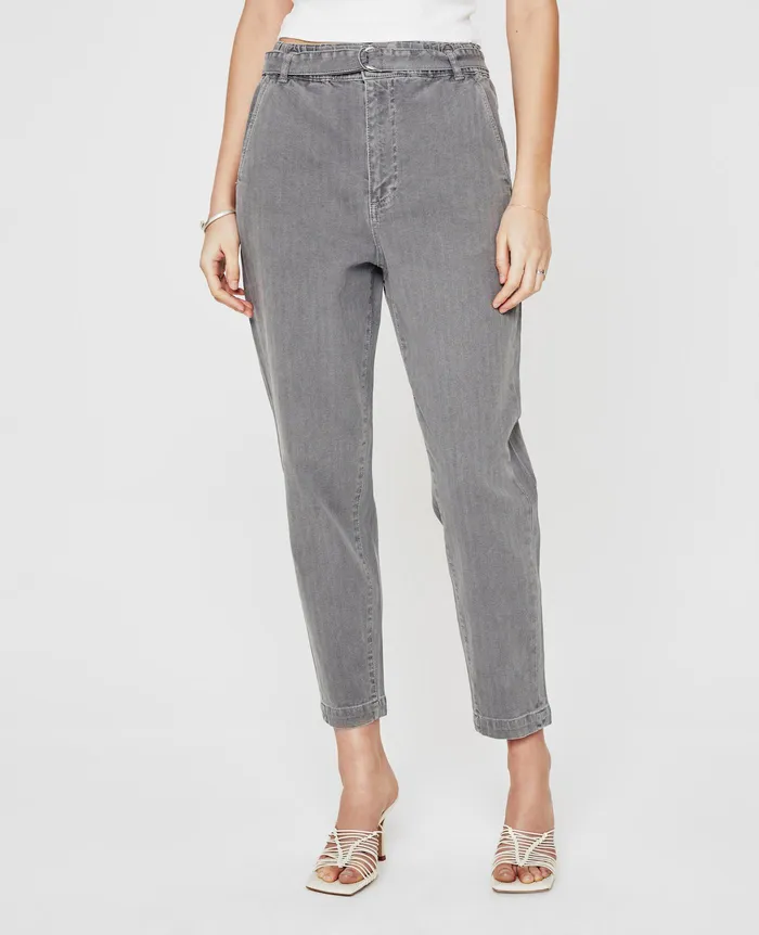 AG Jeans Pants Women Renn Paperbag Trouser SULFUR SMOOTH SLATE AG Jeans Pants Women Renn Paperbag Trouser SULFUR SMOOTH SLATE