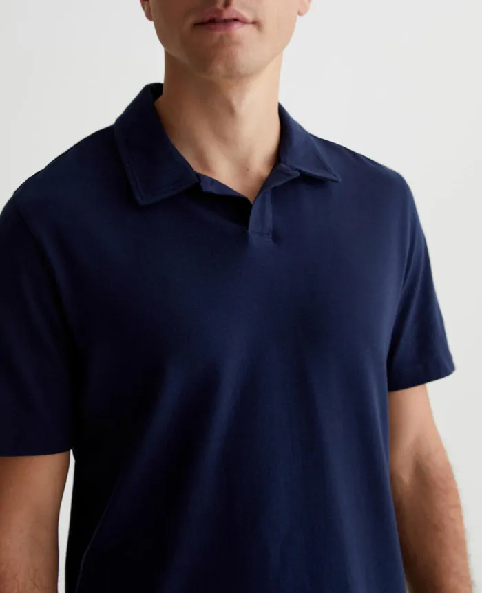 AG Jeans Polos Men Bryce Johnny Collar DEEP NAVY AG Jeans Polos Men Bryce Johnny Collar DEEP NAVY