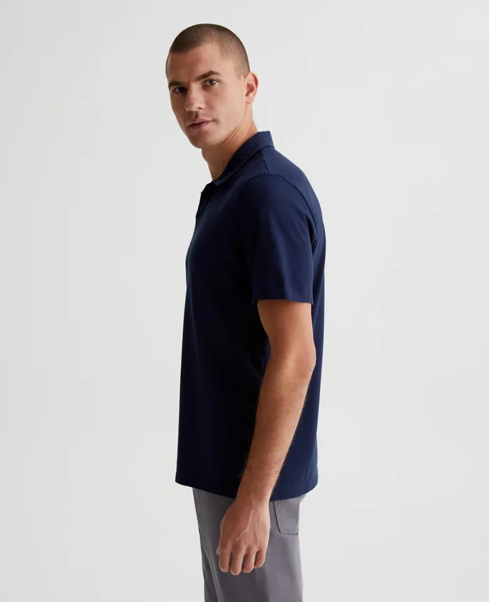AG Jeans Polos Men Bryce Johnny Collar DEEP NAVY AG Jeans Polos Men Bryce Johnny Collar DEEP NAVY