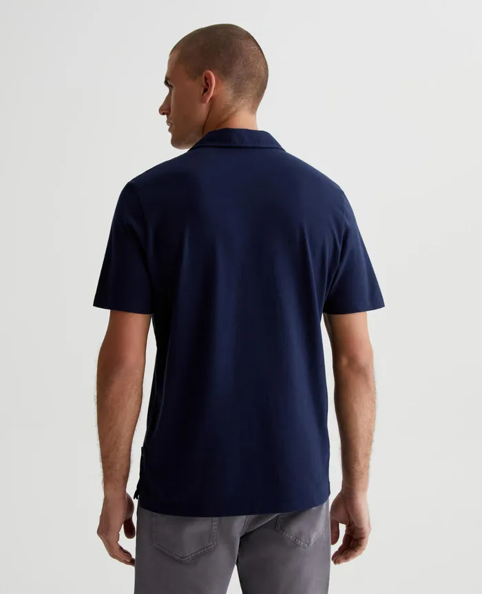 AG Jeans Polos Men Bryce Johnny Collar DEEP NAVY AG Jeans Polos Men Bryce Johnny Collar DEEP NAVY