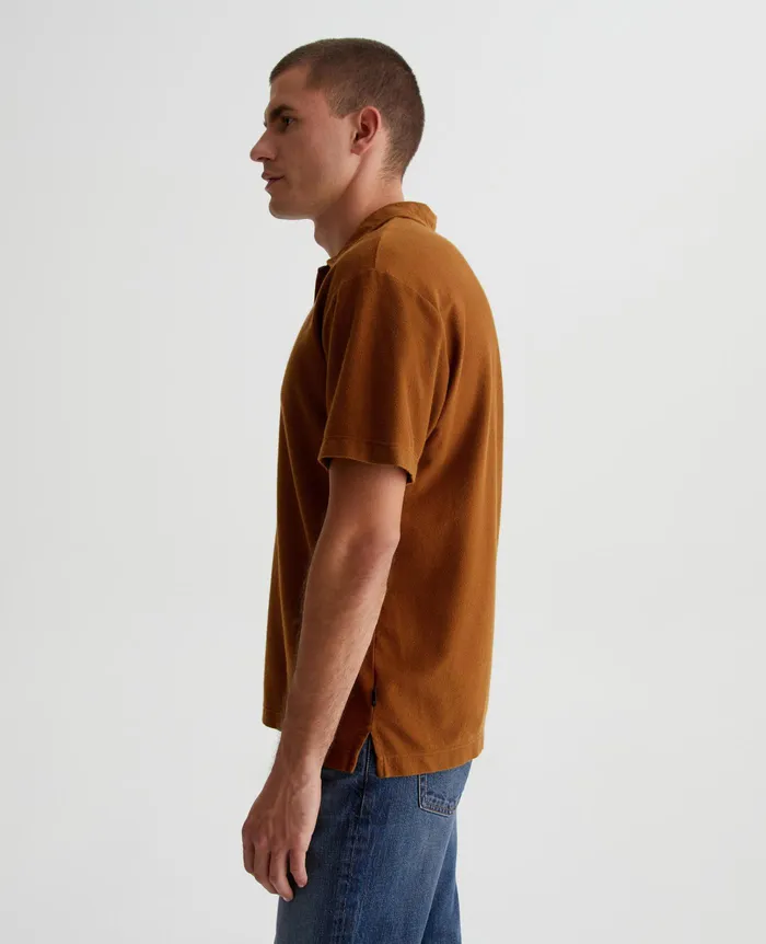 AG Jeans Polos Men Bryce Johnny Collar TREE BARK AG Jeans Polos Men Bryce Johnny Collar TREE BARK
