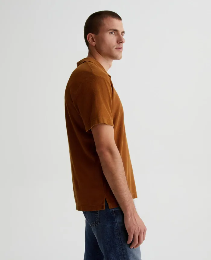 AG Jeans Polos Men Bryce Johnny Collar TREE BARK AG Jeans Polos Men Bryce Johnny Collar TREE BARK