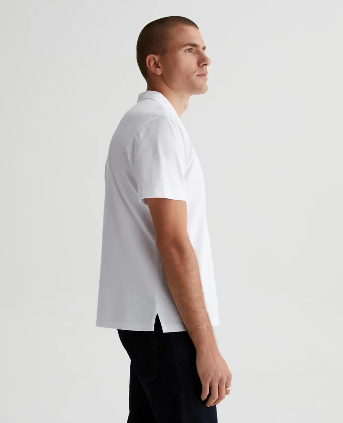 AG Jeans Polos Men Bryce Johnny Collar TRUE WHITE AG Jeans Polos Men Bryce Johnny Collar TRUE WHITE