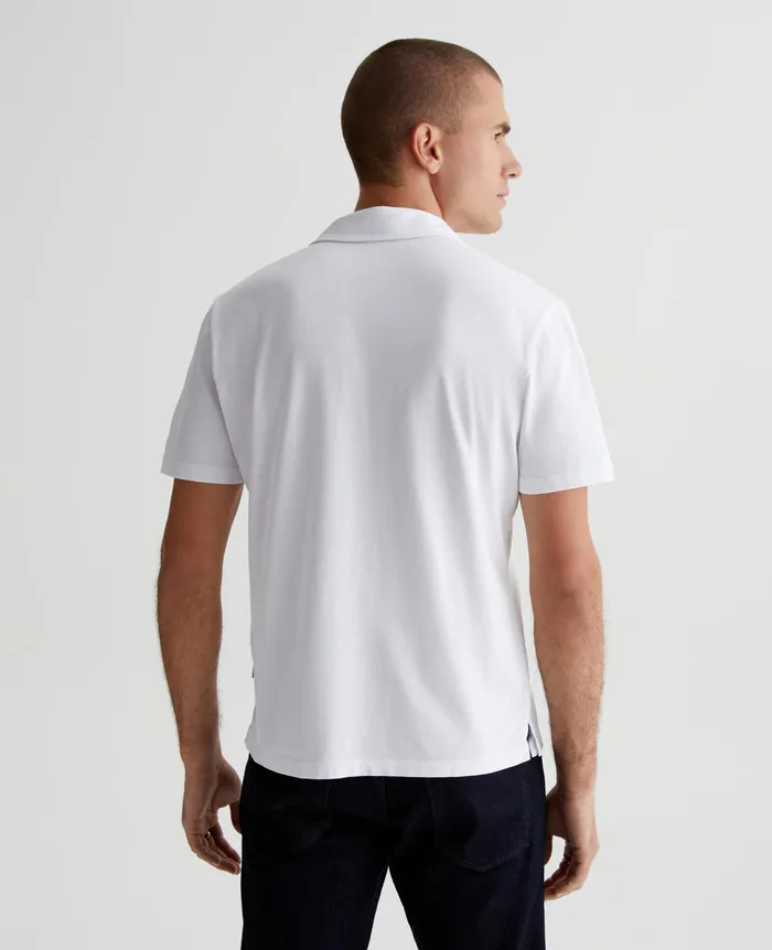 AG Jeans Polos Men Bryce Johnny Collar TRUE WHITE AG Jeans Polos Men Bryce Johnny Collar TRUE WHITE