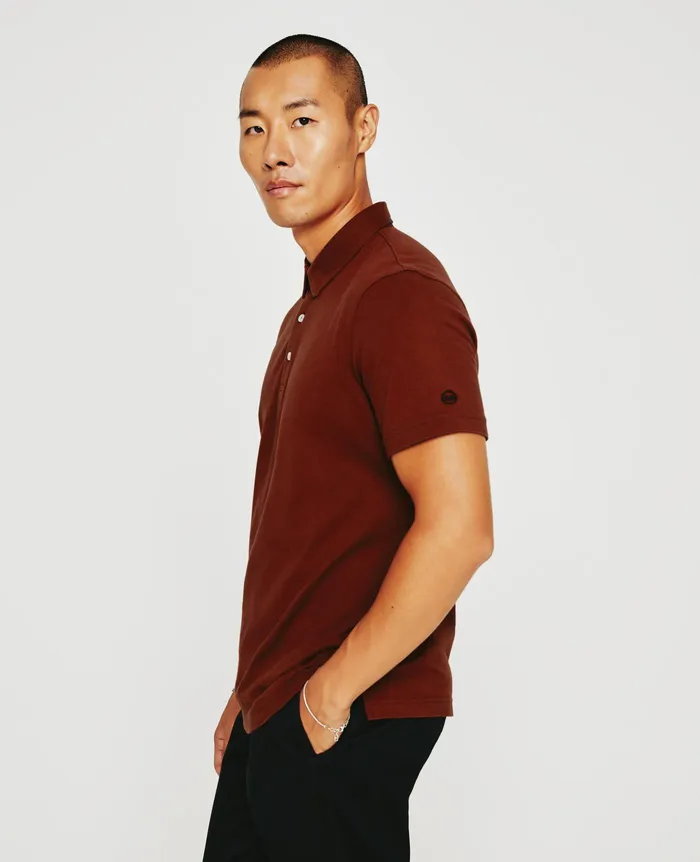 AG Jeans Polos Men Bryce Polo DARK SANGRIA AG Jeans Polos Men Bryce Polo DARK SANGRIA