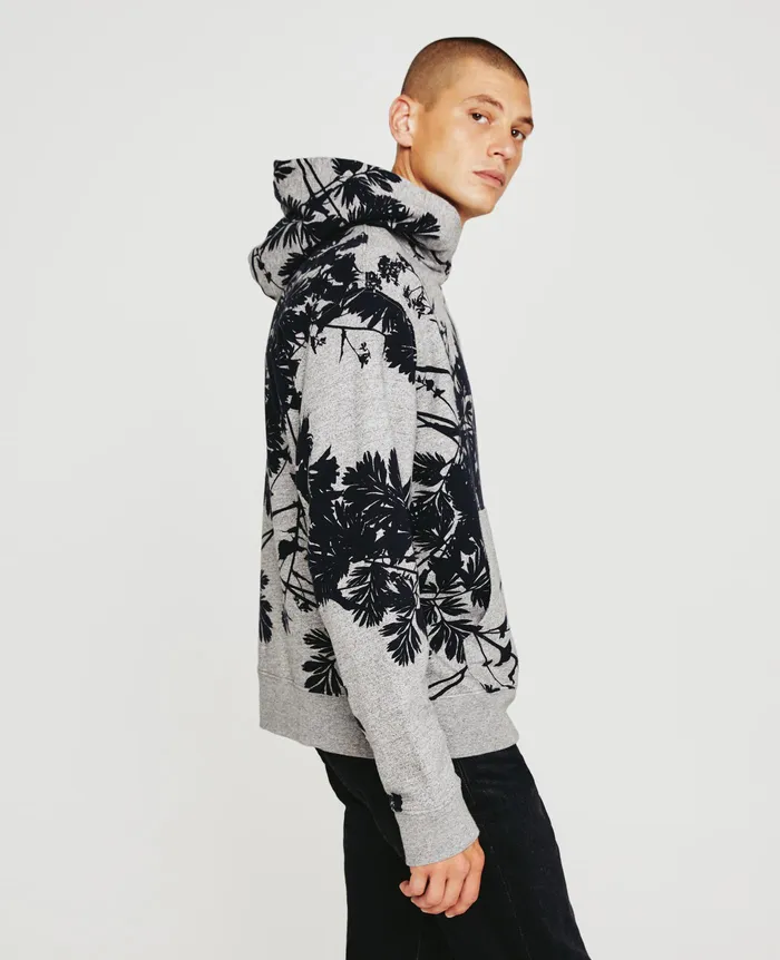 AG Jeans Sweatshirts Men Arc Hoodie BOLD FLOWER HEATHER GREY MULTI