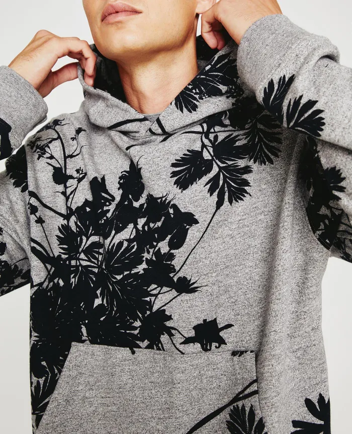 AG Jeans Sweatshirts Men Arc Hoodie BOLD FLOWER HEATHER GREY MULTI AG Jeans Sweatshirts Men Arc Hoodie BOLD FLOWER HEATHER GREY MULTI