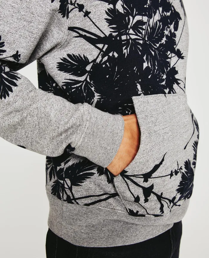 AG Jeans Sweatshirts Men Arc Hoodie BOLD FLOWER HEATHER GREY MULTI AG Jeans Sweatshirts Men Arc Hoodie BOLD FLOWER HEATHER GREY MULTI