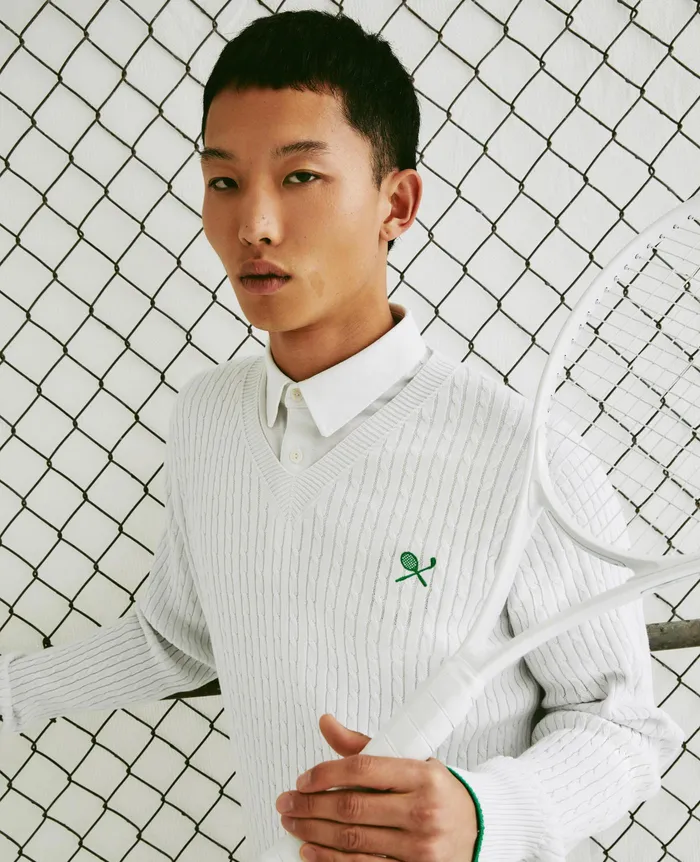AG Jeans Sweatshirts Men Weddington Varsity Sweater EB RACKET CLUB EMBLEM MATCH WH AG Jeans Sweatshirts Men Weddington Varsity Sweater EB RACKET CLUB EMBLEM MATCH WH