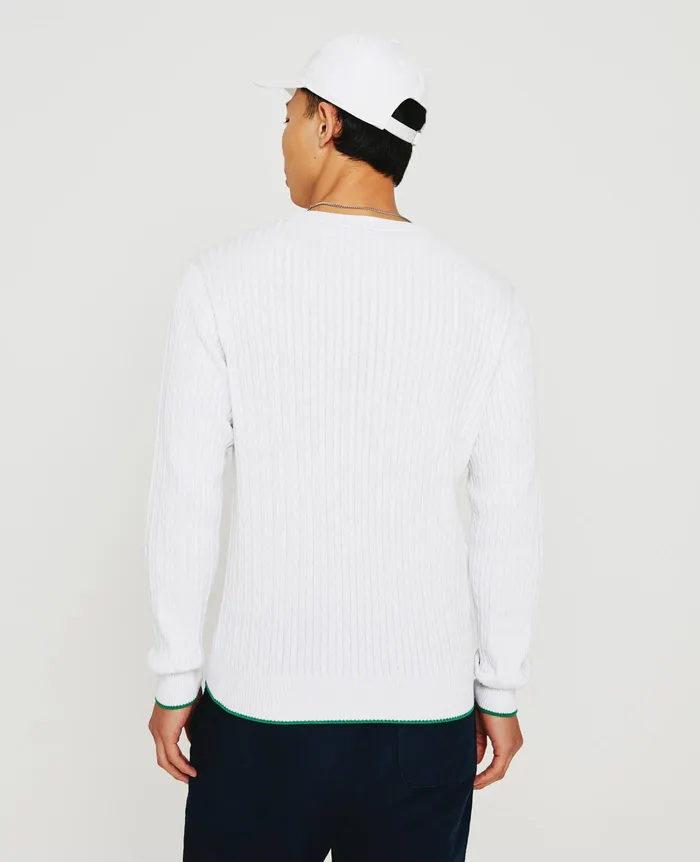 AG Jeans Sweatshirts Men Weddington Varsity Sweater EB RACKET CLUB EMBLEM MATCH WH AG Jeans Sweatshirts Men Weddington Varsity Sweater EB RACKET CLUB EMBLEM MATCH WH