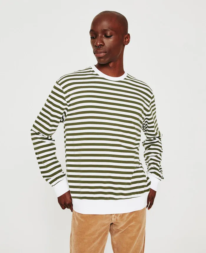 AG Jeans Sweatshirts Men Wesley Pullover TRUE WHITENEW SPRUCE