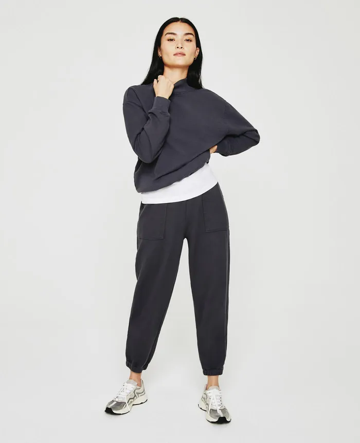 AG Jeans Sweatshirts Women Nova Mock INK STONE AG Jeans Sweatshirts Women Nova Mock INK STONE