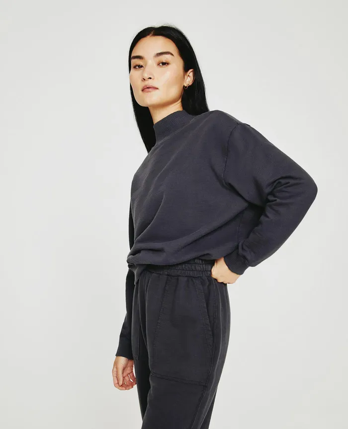 AG Jeans Sweatshirts Women Nova Mock INK STONE AG Jeans Sweatshirts Women Nova Mock INK STONE