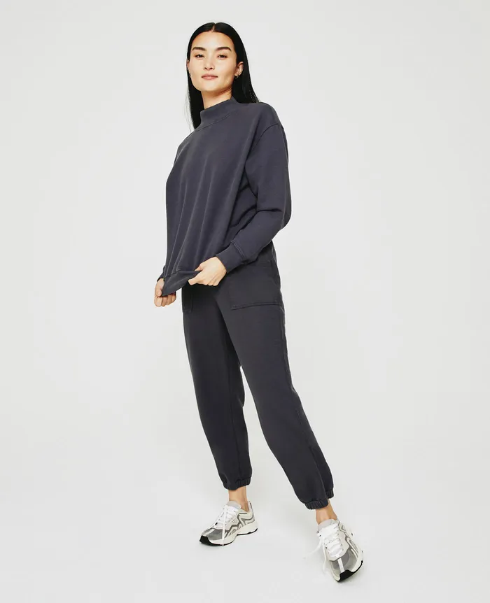 AG Jeans Sweatshirts Women Nova Mock INK STONE AG Jeans Sweatshirts Women Nova Mock INK STONE
