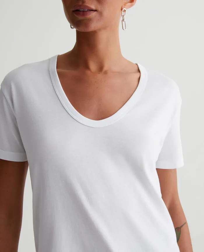 AG Jeans Tees and Tanks Women Aspen U TRUE WHITE AG Jeans Tees and Tanks Women Aspen U TRUE WHITE