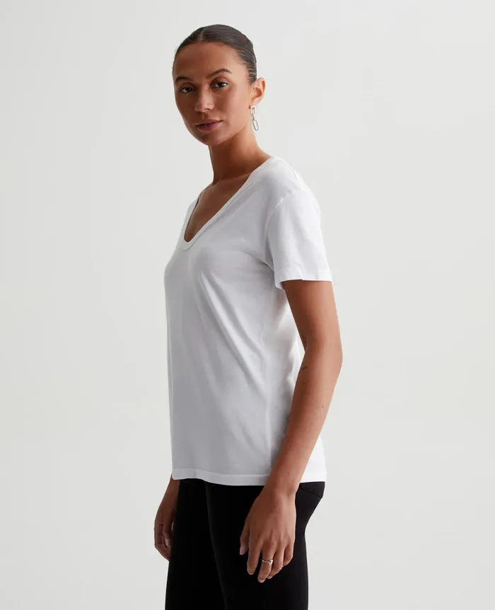 AG Jeans Tees and Tanks Women Aspen U TRUE WHITE AG Jeans Tees and Tanks Women Aspen U TRUE WHITE
