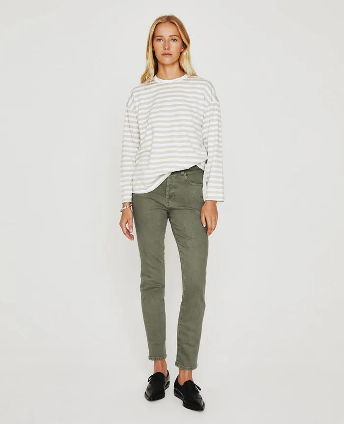 AG Jeans Tees and Tanks Women Fay LS Crew TRUE WHITEPALE SMOKE AG Jeans Tees and Tanks Women Fay LS Crew TRUE WHITEPALE SMOKE