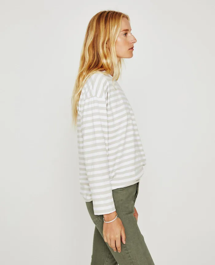 AG Jeans Tees and Tanks Women Fay LS Crew TRUE WHITEPALE SMOKE AG Jeans Tees and Tanks Women Fay LS Crew TRUE WHITEPALE SMOKE