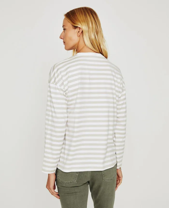 AG Jeans Tees and Tanks Women Fay LS Crew TRUE WHITEPALE SMOKE AG Jeans Tees and Tanks Women Fay LS Crew TRUE WHITEPALE SMOKE