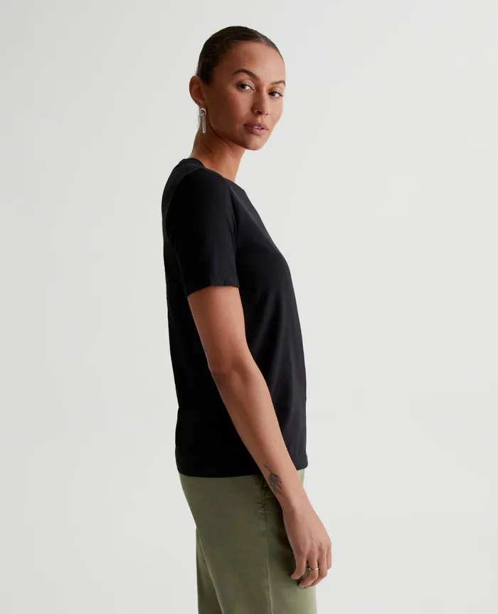 AG Jeans Tees and Tanks Women Jagger Crew TRUE BLACK AG Jeans Tees and Tanks Women Jagger Crew TRUE BLACK