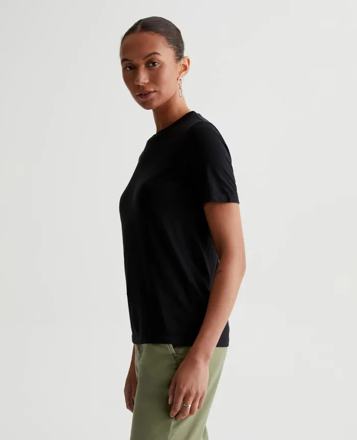 AG Jeans Tees and Tanks Women Jagger Crew TRUE BLACK AG Jeans Tees and Tanks Women Jagger Crew TRUE BLACK