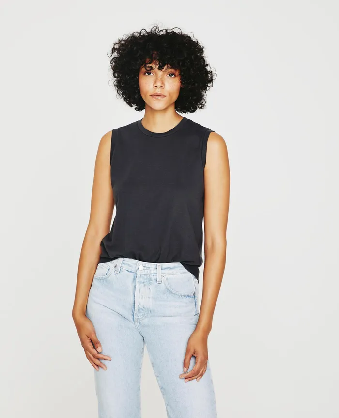 AG Jeans Tees and Tanks Women Jagger Muscle Tank INK STONE AG Jeans Tees and Tanks Women Jagger Muscle Tank INK STONE