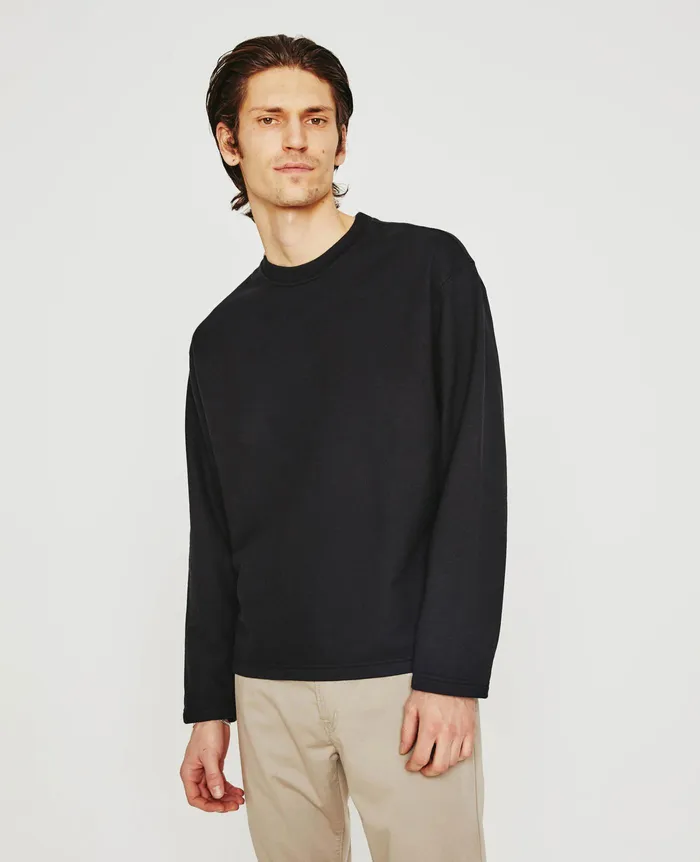 AG Jeans Tees Men Liam Crew TRUE BLACK