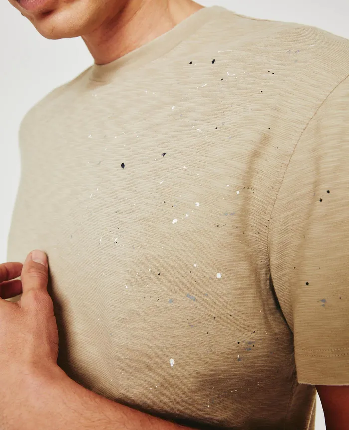 AG Jeans Tees Men Wesley Crew STONE DOT NATURAL MULTI AG Jeans Tees Men Wesley Crew STONE DOT NATURAL MULTI