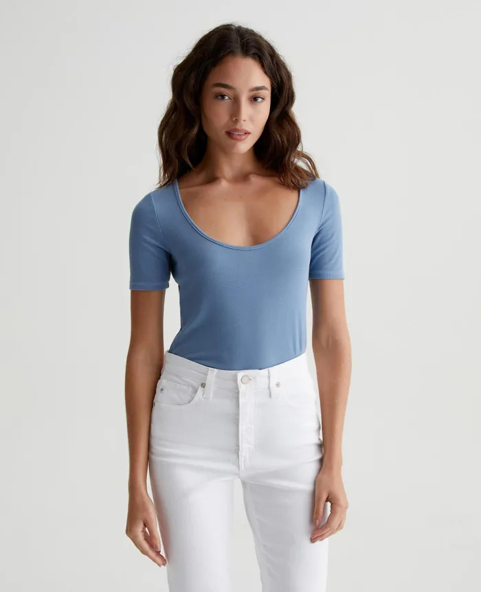 AG Jeans Tops and Shirts Women Jaxon Scoop CLEAR SKIES