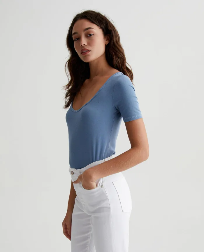 AG Jeans Tops and Shirts Women Jaxon Scoop CLEAR SKIES AG Jeans Tops and Shirts Women Jaxon Scoop CLEAR SKIES