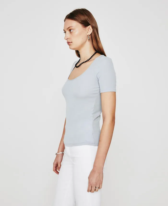AG Jeans Tops and Shirts Women Jaxon Scoop WHITE SANDS AG Jeans Tops and Shirts Women Jaxon Scoop WHITE SANDS