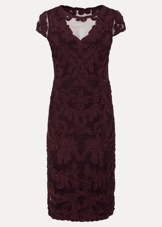 Agatha Berry Tapework Midi Dress Berry Women Phase Eight Dresses