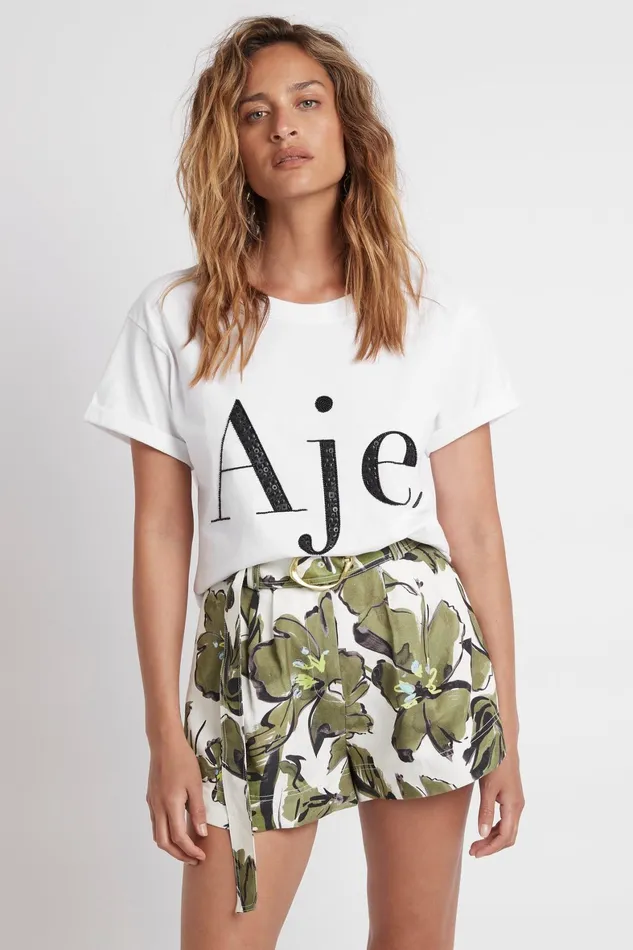 Aje Aje Logo Tee White Women Tees