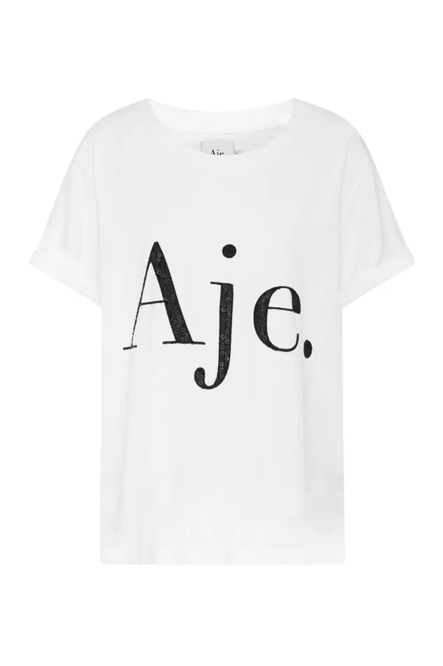 Aje Aje Logo Tee White Women Tees
