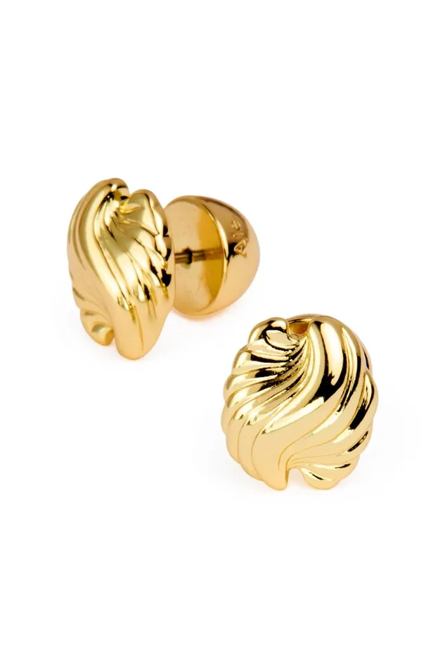 Aje Alina Mini Clamshell Earring Gold Women Jewellery