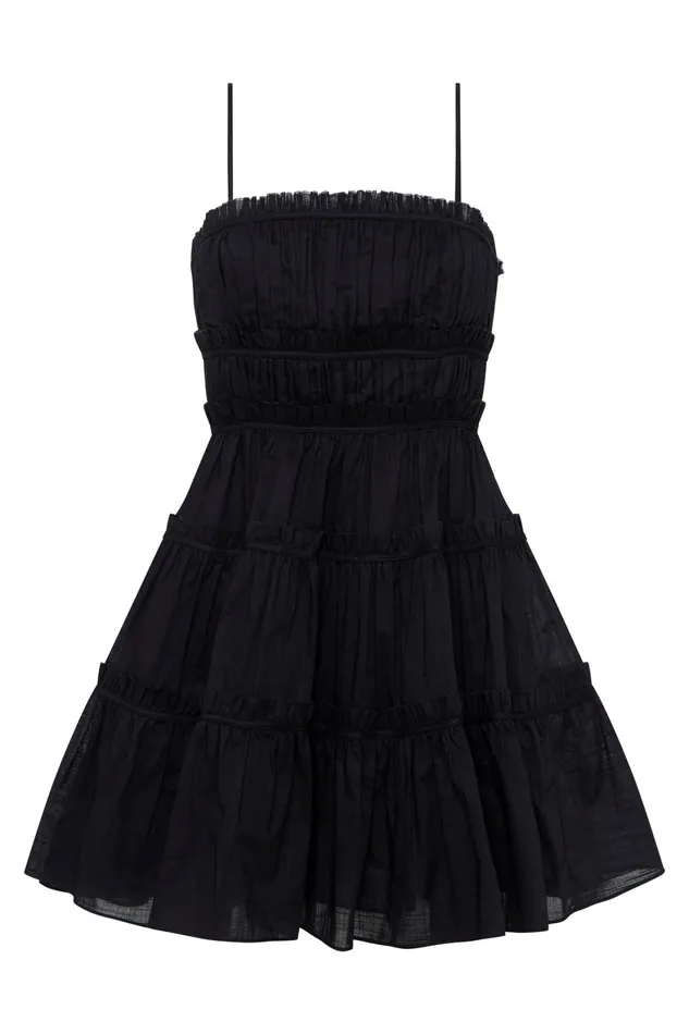 Aje Breathless Mini Dress Black Women Dresses